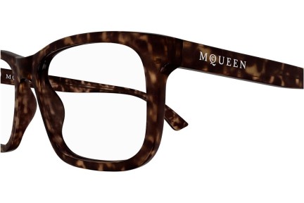 Glasögon Alexander McQueen AM0486O 007 Fyrkantig Havana