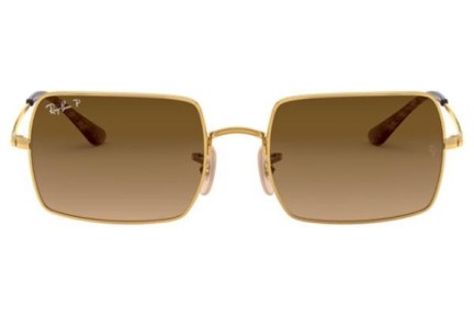 Solglasögon Ray-Ban Rectangle RB1969 9147M2 Polarized Fyrkantig Guld