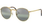 Solglasögon Ray-Ban New Round Chromance Collection RB3637 9196G4 Polarized Runda Guld