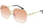 Solglasögon Gucci GG0882SA 003 Polarized Fyrkantig Guld