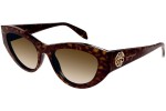 Solglasögon Alexander McQueen AM0377S 002 Cat Eye Havana