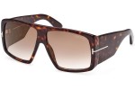 Solglasögon Tom Ford FT1036 52F Fyrkantig Havana