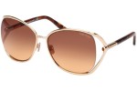 Solglasögon Tom Ford Marta FT1091 28F Runda Guld