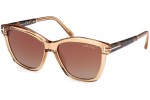 Solglasögon Tom Ford Lucia FT1087 45F Fyrkantig Brun