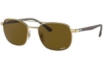 Solglasögon Ray-Ban Chromance Collection RB3670CH 001/AN Polarized Fyrkantig Guld