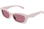 Solglasögon Alexander McQueen AM0474S 005 Rektangulära Rosa